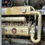 Niederländische Motoryacht Smelne 1140 Dreamflower (1985) – Dieselmotor im Motorraum
