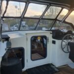 Niederländische Motoryacht Linssen 372 SX LE VOGUE (1992) – Achterdeck unter Winterpersenning