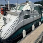 Flusskreuzer Nicols 1100 Lodève (1998) – Heckansicht schräg am Steg