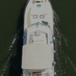Flusskreuzer Nicols 1100 Lodève (1998) – Luftaufnahme von oben in Fahrt